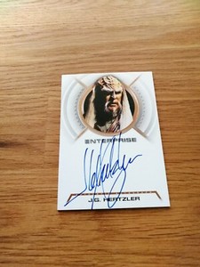 Star Trek New Enterprise Autograph Trading Card A8 J.G. HERTZLER as Kolos