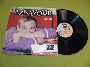 Aznavour Chante RARE 196? Israel Made Only "Hed Arzi" On "Barclay" LP Laminated - Picture 1 of 2