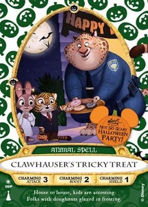 Disney Sorcerers of the Magic Kingdom HALLOWEEN Party 2016 Card - Clawhauser - Picture 1 of 1