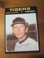 1971 OPC O Pee Chee #208 Billy Martin - Detroit Tigers                       ZB3
