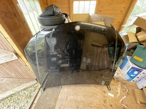 MERCEDES-BENZ C CLASS W204 COMPLETE FRONT BONNET HOOD IN BLACK 197 Damaged - Picture 1 of 8