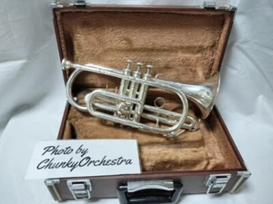 YAMAHA YCR-3330S Silver Cornet Musical instrument w/Hard Case - Picture 1 of 19