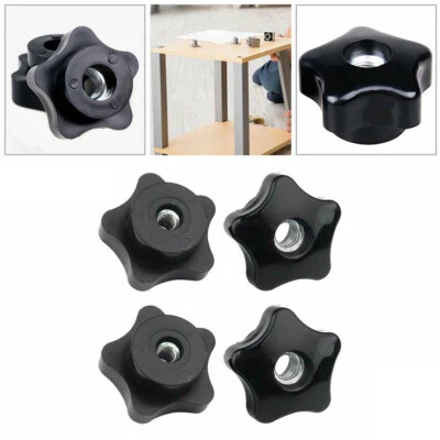 4x M8X Brass Female Thread Through Hole Star shape Clamping Nuts Knob Handle - Image 1 of 4