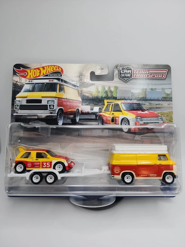 Hot Wheels Team MG METRO 6R4 & Rally Hauler 1/64 Diecast FLF56-956S