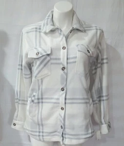 Ultra Flirt womens plaid shacket size L  Super cozy button down front pockets - Picture 1 of 6
