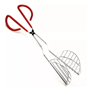 Taco Shell Maker Press Tortilla Fryer Tongs Kitchen Plated Steel 13" Long - Picture 1 of 6