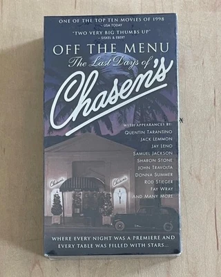 OFF THE MENU: LAST DAYS AT CHASEN'S (1999) Sealed VHS Hollywood Star Documentary - Image 1 of 4