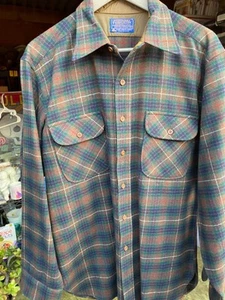 Pendleton Virgin Wool Jacket Mens L Plaid Fraser Hunting Tartan Pattern - Picture 1 of 11