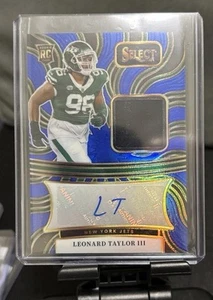 LEONARD TAYLOR III 2024 SELECT RPA ROOKIE PATCH BLUE PRIZM RC AUTO /75 JETS - Picture 1 of 2