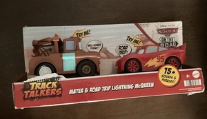 Disney Pixar Cars Track Talkers 2-Pack Mater & Road Trip Lightning McQueen NEW - Picture 1 of 21