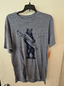 NEW-Lucky Brand Shirt Men's M Blue T-Shirt California Surfin' Bear NWT - Picture 1 of 4