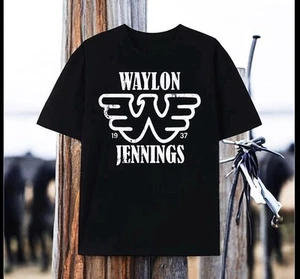 Camiseta Para Hombres Waylon Jennings Banda Country Rock Negra Talla XXL Nueva - Imagen 1 de 1