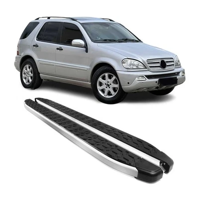Escalones laterales estribo para Mercedes Clase M ML W163 1997-2005 aluminio negro gris Foto 1 de 4