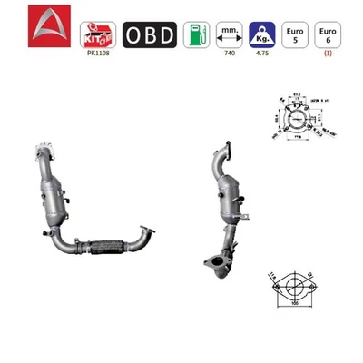 Catalizzatore per FORD C-Max II Focus III Grand C-Max Tourneo Transit 1.0 EcoBoo - Immagine 1 di 3