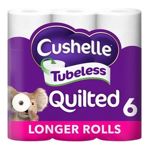 Papel higiénico acolchado de 3 capas Cushelle 6 rollos - Imagen 1 de 8