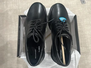 NEW Rockport Northfield K70011 Waterproof Black Leather Oxford Lace Up Shoes 10W - Picture 1 of 7