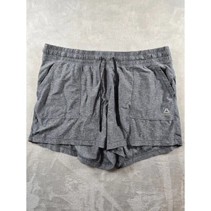 Reebok Shorts Womens XL Gray Drawstring Pockets Athletic Gym Athleisure Running - Picture 1 of 7