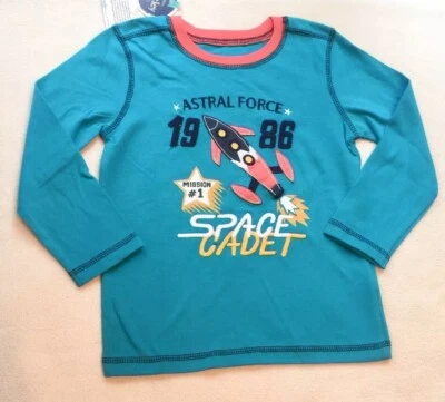 Camiseta Hatley Boys Space Cadet Rocket manga larga talla 4 Foto 1 de 4