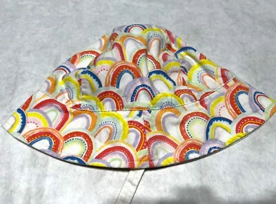 Wonder Nation Toddler Girl's Summer Panama Hat Size 12-18 Month Multi/White - Image 1 of 3