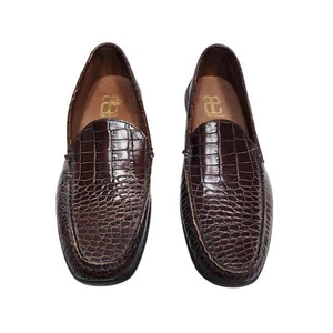 Allen Edmonds Tampa Leather Crocodile Slip On Loafers Size 9 D - Picture 1 of 6
