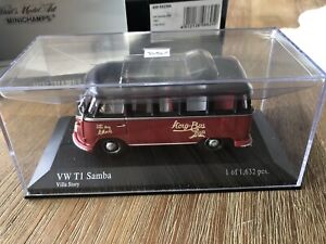 MINICHAMPS 1/43 VW T 1 Samba Bus Villa Story 1963 . Rare