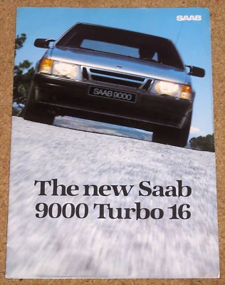 1984 SAAB 9000 TURBO 16 UK Launch Sales Brochure - Large Format  - Image 1 of 4