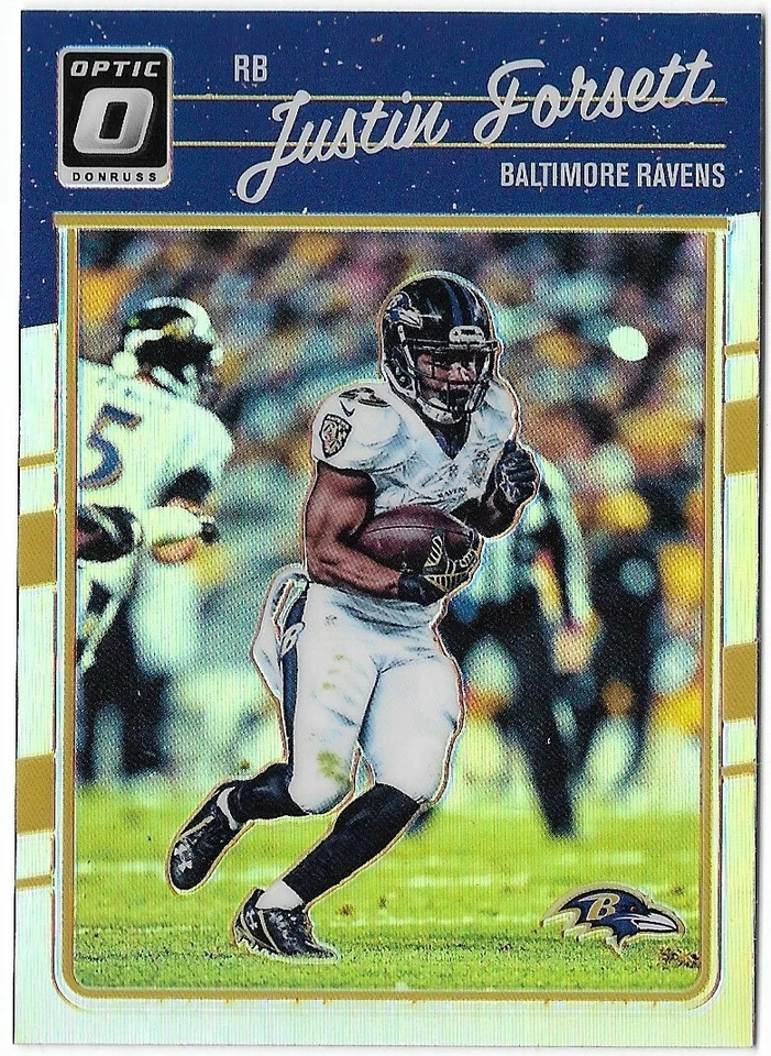 Justin Forsett 2016 Donruss Optic Holo Silver #8 Baltimore Ravens Parallel Card - Image 1 of 1