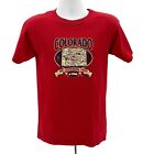 Vintage Cheetah Mervyns Colorado Graphic Red T-Shirt Child XL