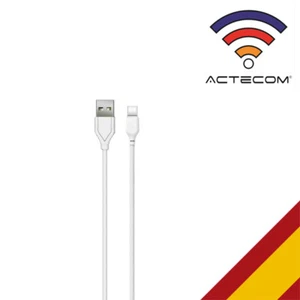 ACTECOM® CABLE USB 8 PIN  PARA IPHONE 6S Y 6S PLUS CARGA Y DATOS - Imagen 1 de 3