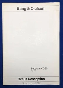 Original B&O / Bang & Olufsen Beogram CD50 Circuit Description Manual - Picture 1 of 1