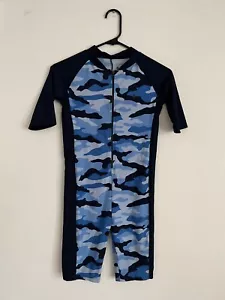 Coolibar UPF 50+ Kids Barracuda Neck-to-Knee Surf Swimsuit Sun Protective Medium - Picture 1 of 3