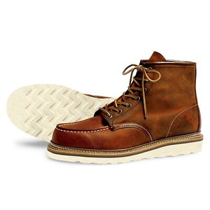 Red Wing 6 Inch Classic Moc Toe Boot # 1907 Copper Rough & Tough Leather 