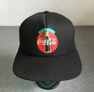 Coca Cola Snapback Hat 1990s Vtg Always Coke Black Cap USA Mint Condition! - Picture 1 of 8