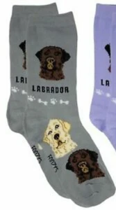 Foozys Labrador Gray Unisex Socks Size 4 through 10 1 Pair - Picture 1 of 1