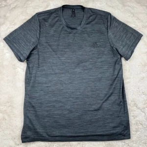 Adidas Men's Aero Ready Heather Gray Short Sleeve Athletic Running Shirt Size XL - Picture 1 of 7