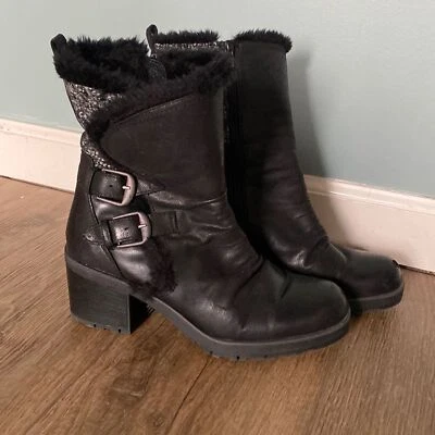 Bota Baretraps Tevin negra para mujer talla 8 mediana. Cottagecore rústico de piel sintética Foto 1 de 4