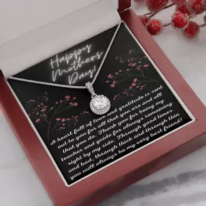 Mother's Day Gift To Mom Pendant Necklace Personalized Custom Card - Picture 1 of 7