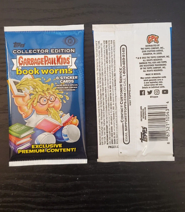 2022 Topps Garbage Pail Kids GPK Series 1 Bookworms 8 Card 1-Pack