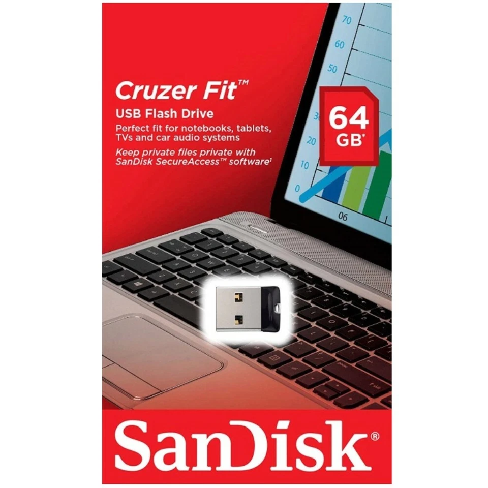 Clé USB 64 Go Gb SANDISK modèle Cruzer Fit - Disponible aussi en version 32 Giga - Photo 1/1
