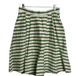 Modcloth gonna intera donna crepuscolo e storditore L verde righe bianche twee retrò - Foto 1 di 9