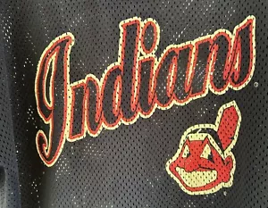 Vintage Cleveland Indians Mesh Hemd Herren XL Blau 90er - Bild 1 von 3