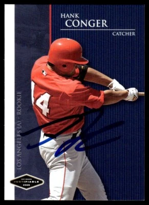 2006 Justifiable Hank Conger Auto Los Angeles Angels #JF-6 COA Card Signed - Image 1 of 2