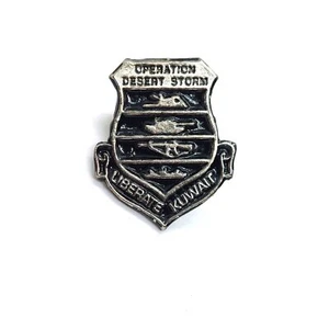 Operation Desert Storm Liberate Kuwait Pin Revers Emaille Vintage Patriotisch - Bild 1 von 3