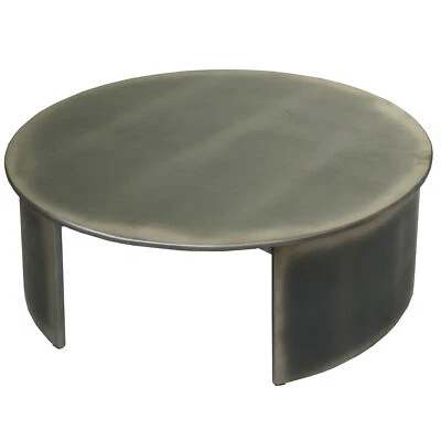 Tavolino da salotto HWC-L74, tavolino da salotto, industriale, rotondo Ø80 cm - Immagine 1 di 4