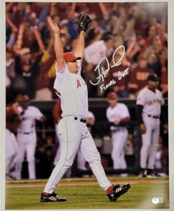 Troy Percival signed "Final Out" 02 WS 16x20 Photo autograph BAS Beckett Wit - Picture 1 of 4