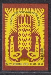 POLAND 1975 Matchbox Label Z#1259 lb., Central Harvest Festival KOSZALIN`75. - Picture 1 of 1