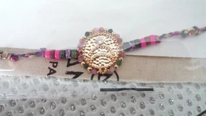 SUPERBE BRACELET "HIPANEMA" PERSANE ROSE/NEUF/POCHON GRIFFE - Picture 1 of 2