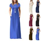 Solid Color Long Dress with Pockets for Women Perfect for Casual Events