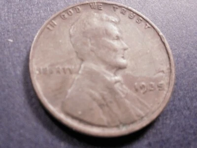 19335 P  WHEAT Cent ( OBV LAMINATION  ERROR  WITH  PEEL  #RRR35P - Image 1 of 4
