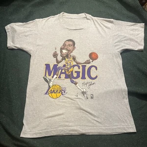 Vintage 80’s Magic Johnson T Shirt Oneita Sz L (42-44) Los Ángeles Lakers - Picture 1 of 7
